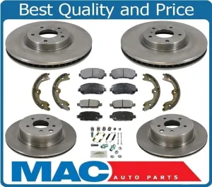 100% New F&R Brake Disc Rotors & Ceramic Pads for Nissan Maxima 09-2018 8pc Kit