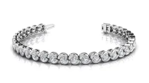 2.00-5.00 CT Round Cut Diamonds - Tennis Bracelet