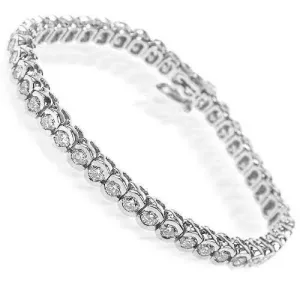 2.00-7.10 CT Round Cut Diamonds - Tennis Bracelet