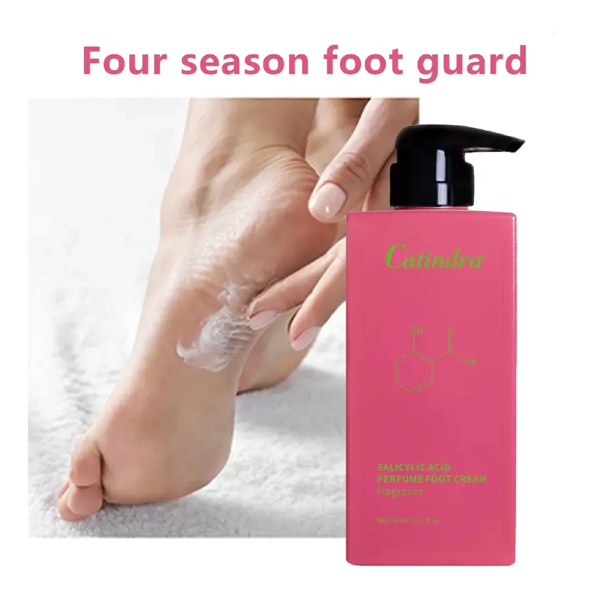 300ml Salicylic Acid Perfume Foot Cream,Lock Away Moisture,Prevent Your Feet&Heel From Cracking,Soften And Remove Dead Skin,Make Feet Smooth And Tender