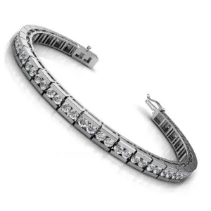 3.50-5.50 CT Round Cut Diamonds - Tennis Bracelet