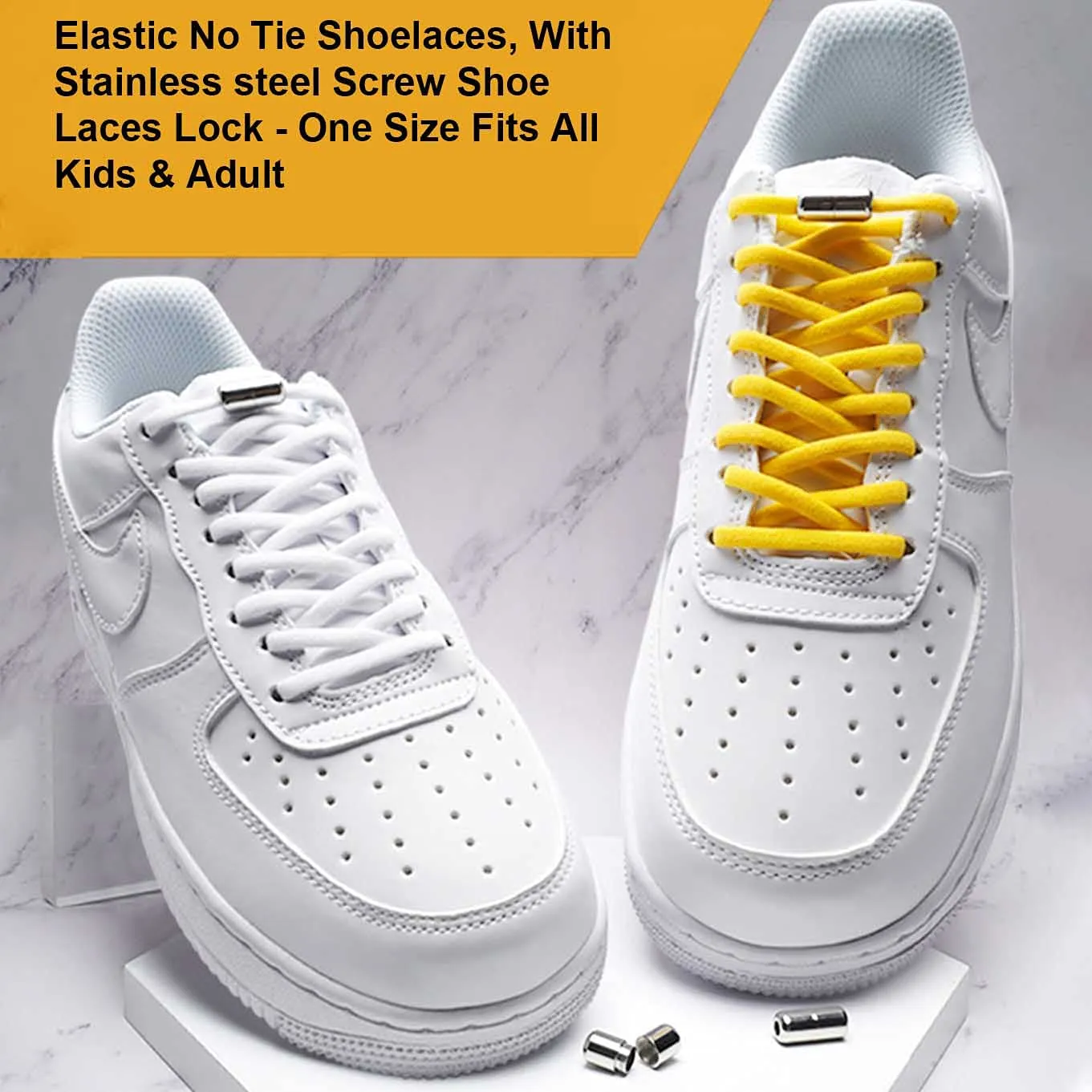 3Pair Elastic No Tie Shoelaces,Sneakers,One Size Fits All Adult Kids Shoes Black 3pairs