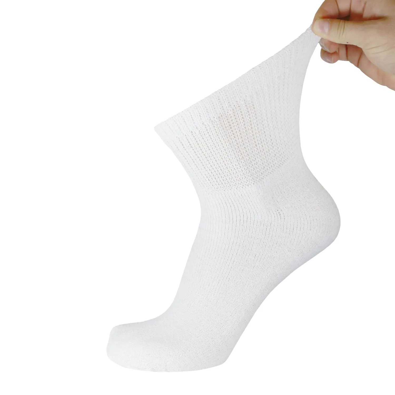 60 Pairs of Diabetic Low Cut Athletic Sport Ankle Socks (White)