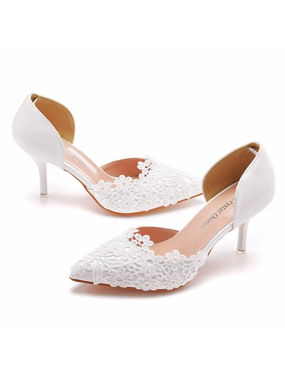 7.5cm Lace Mesh High Heels Wedding Shoes