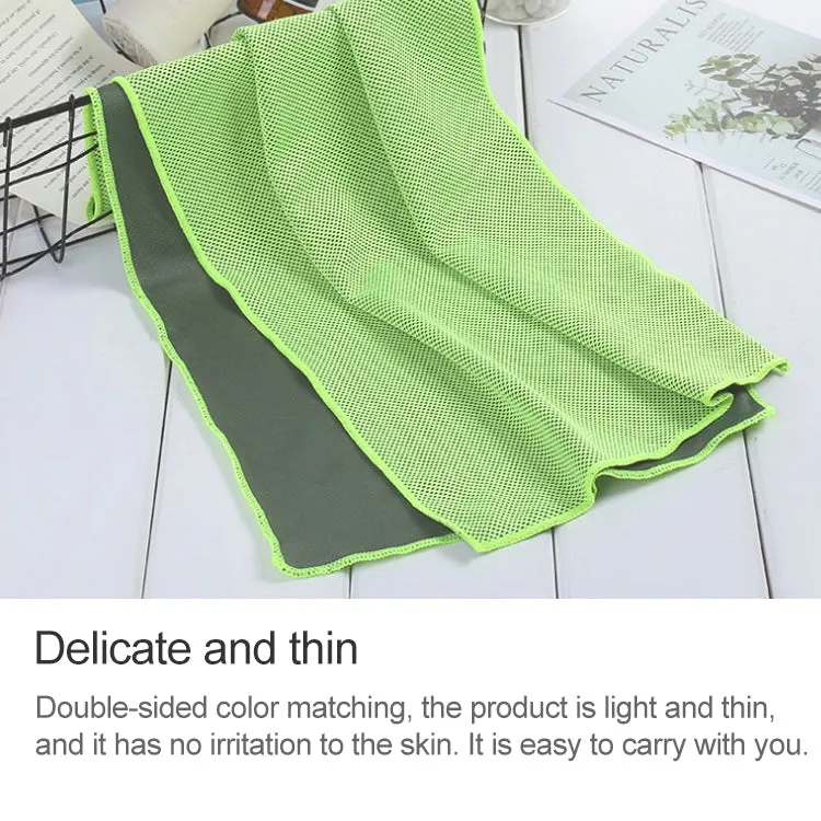 Absorbent Polyester Quick-drying Breathable Cold-skinned Fitness Sports Portable Towel, Package:30x100 Clasp Cup(Green)