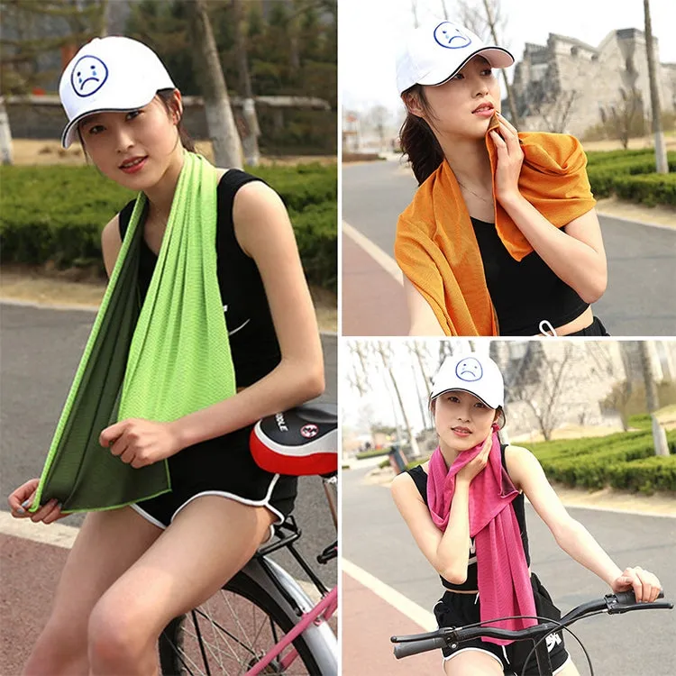 Absorbent Polyester Quick-drying Breathable Cold-skinned Fitness Sports Portable Towel, Package:30x100 Clasp Cup(Green)