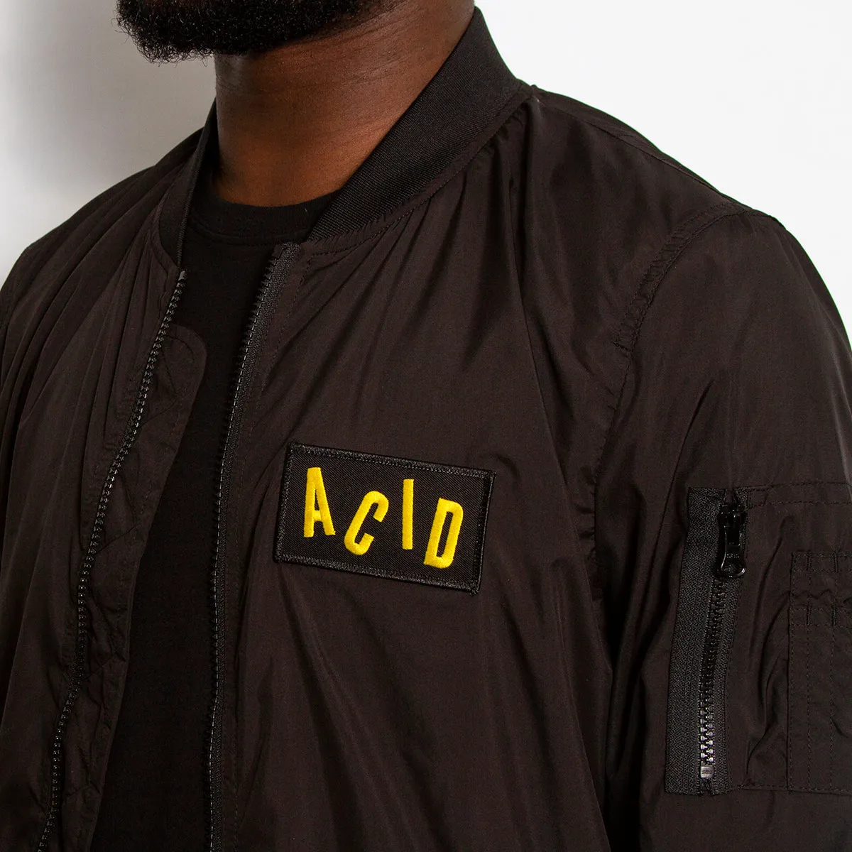 Acid Letter - Lightweight Bomber - Black