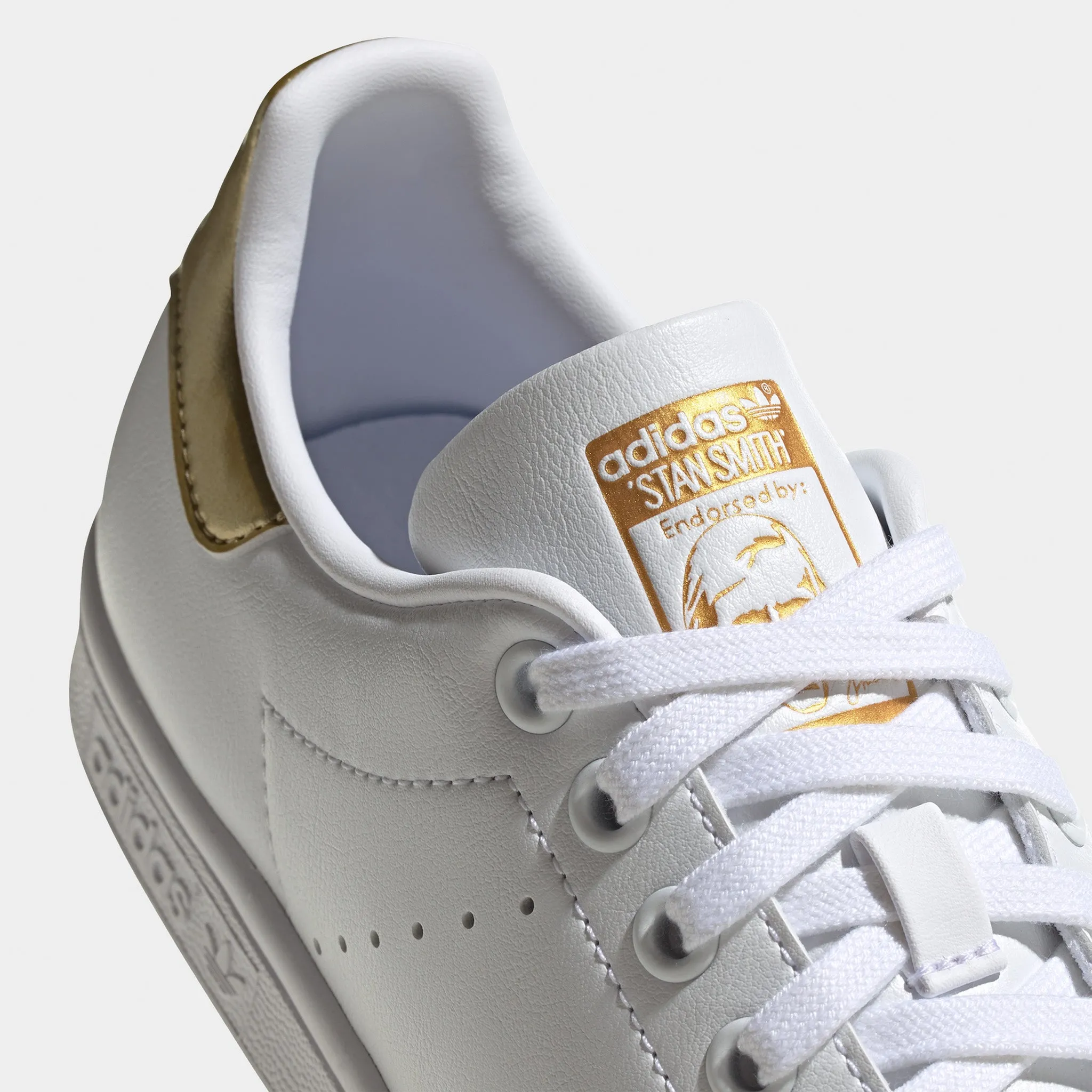 adidas Originals Women's Stan Smith Cloud White / Cloud White - Gold Metallic