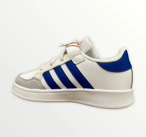 Adidas scarpa da ginnastica da bambino Breaknet C FZ0104 white-royal blue