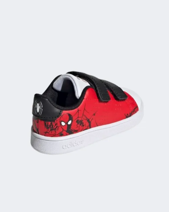 Adidas X Marvel Spider-Man Advantage Infant Tennis Shoes Red/Black