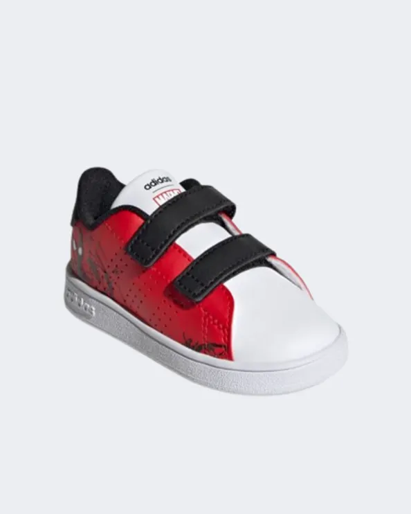 Adidas X Marvel Spider-Man Advantage Infant Tennis Shoes Red/Black