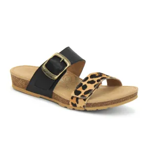 Aetrex Daisy Slide Sandal (Women) - Leopard Leather