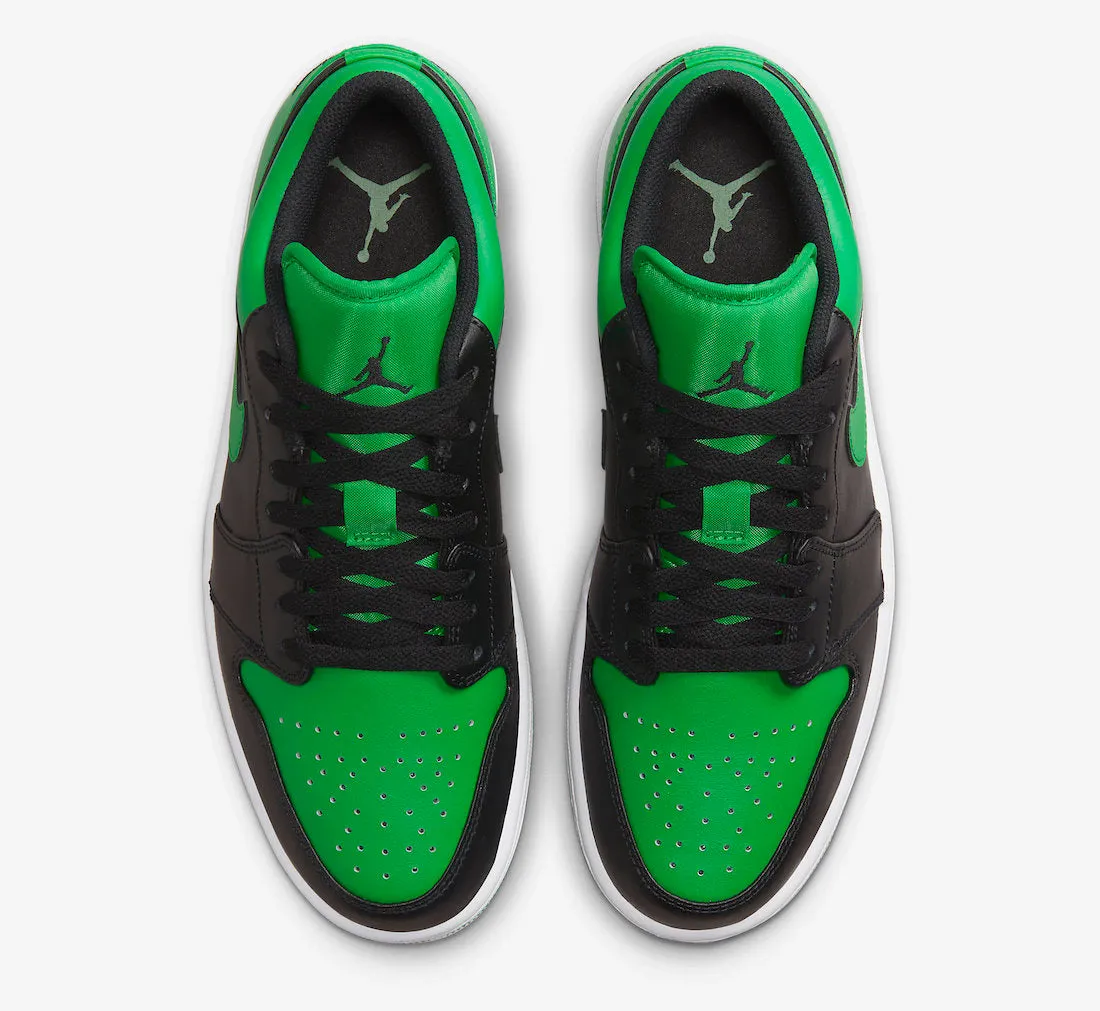 Air Jordan 1 Low Black Black Lucky Green White 553558-065