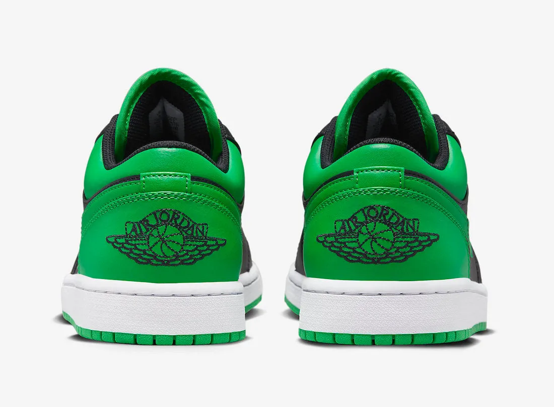 Air Jordan 1 Low Black Black Lucky Green White 553558-065