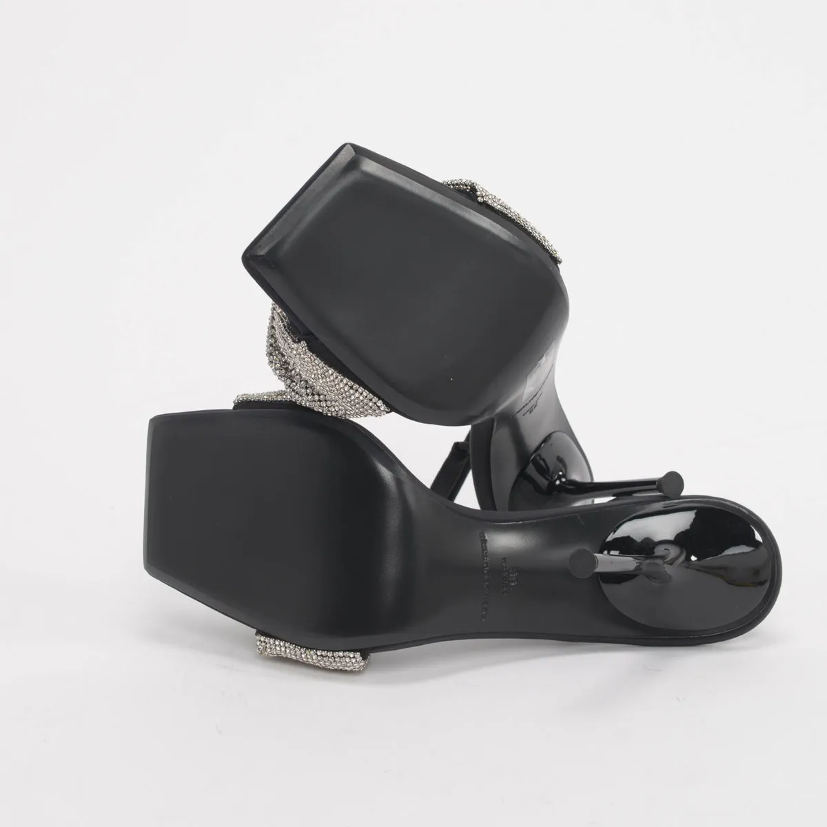 Alexander Wang Black Crystal Embellished Julie Sandals 39