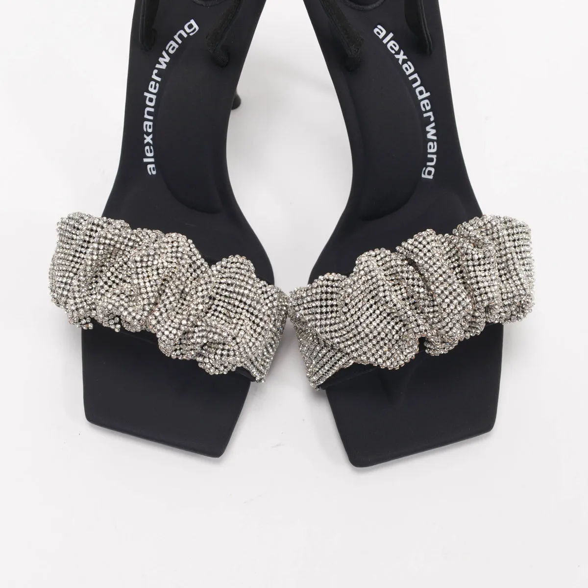 Alexander Wang Black Crystal Embellished Julie Sandals 39