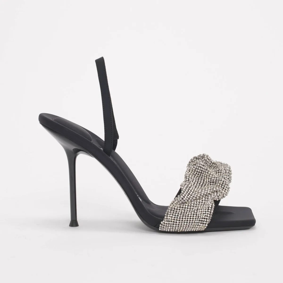 Alexander Wang Black Crystal Embellished Julie Sandals 39