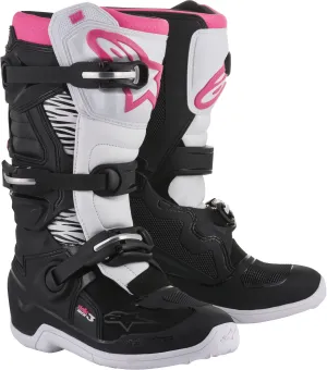 ALPINESTARS TECH 3 STELLA BOOTS BLACK/WHITE/PINK SZ 06 2013218-130-6