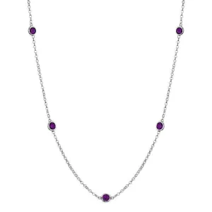 Amethyst Station Necklace