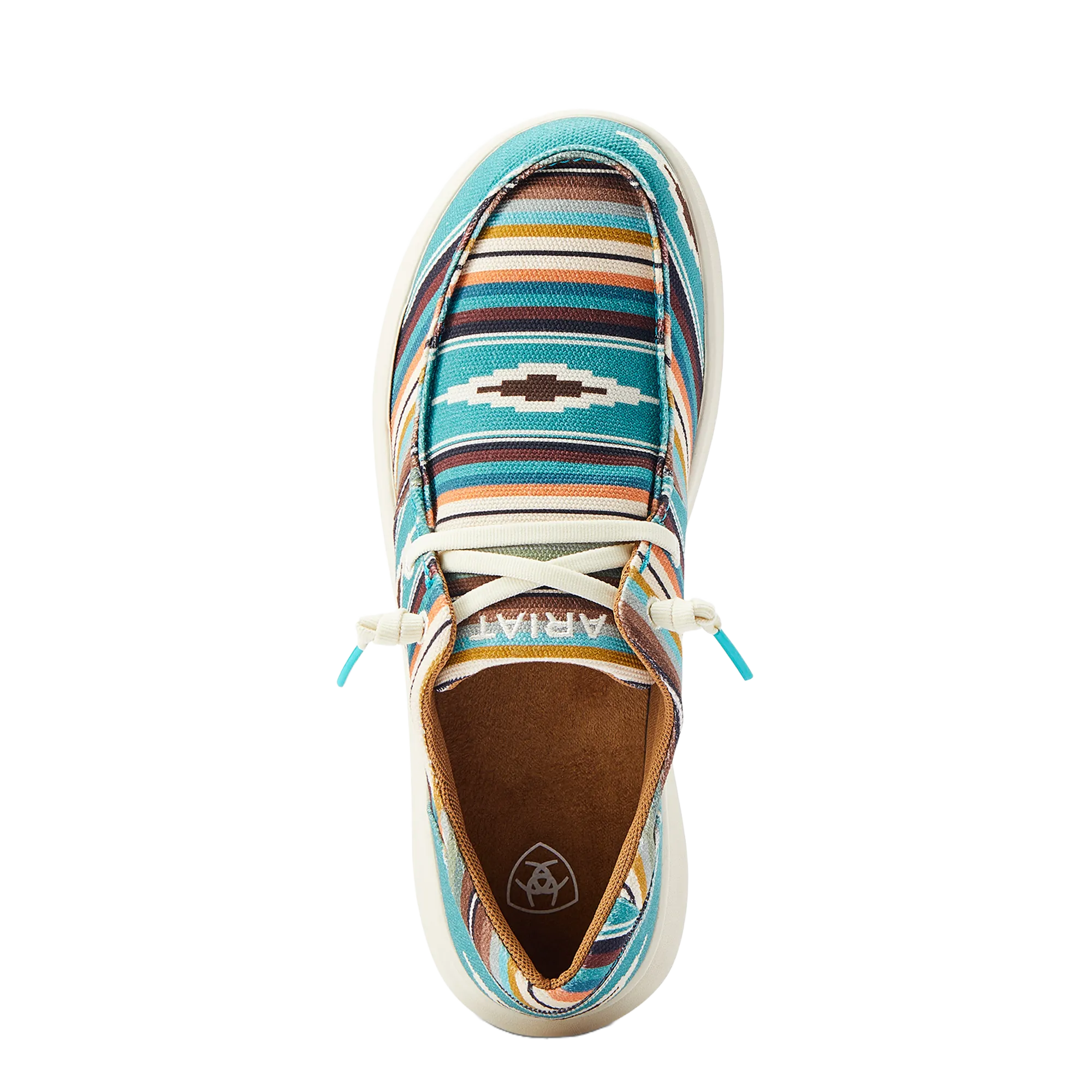 Ariat Ladies Hilo Turquoise Serape Print Slip On Shoes 10044590