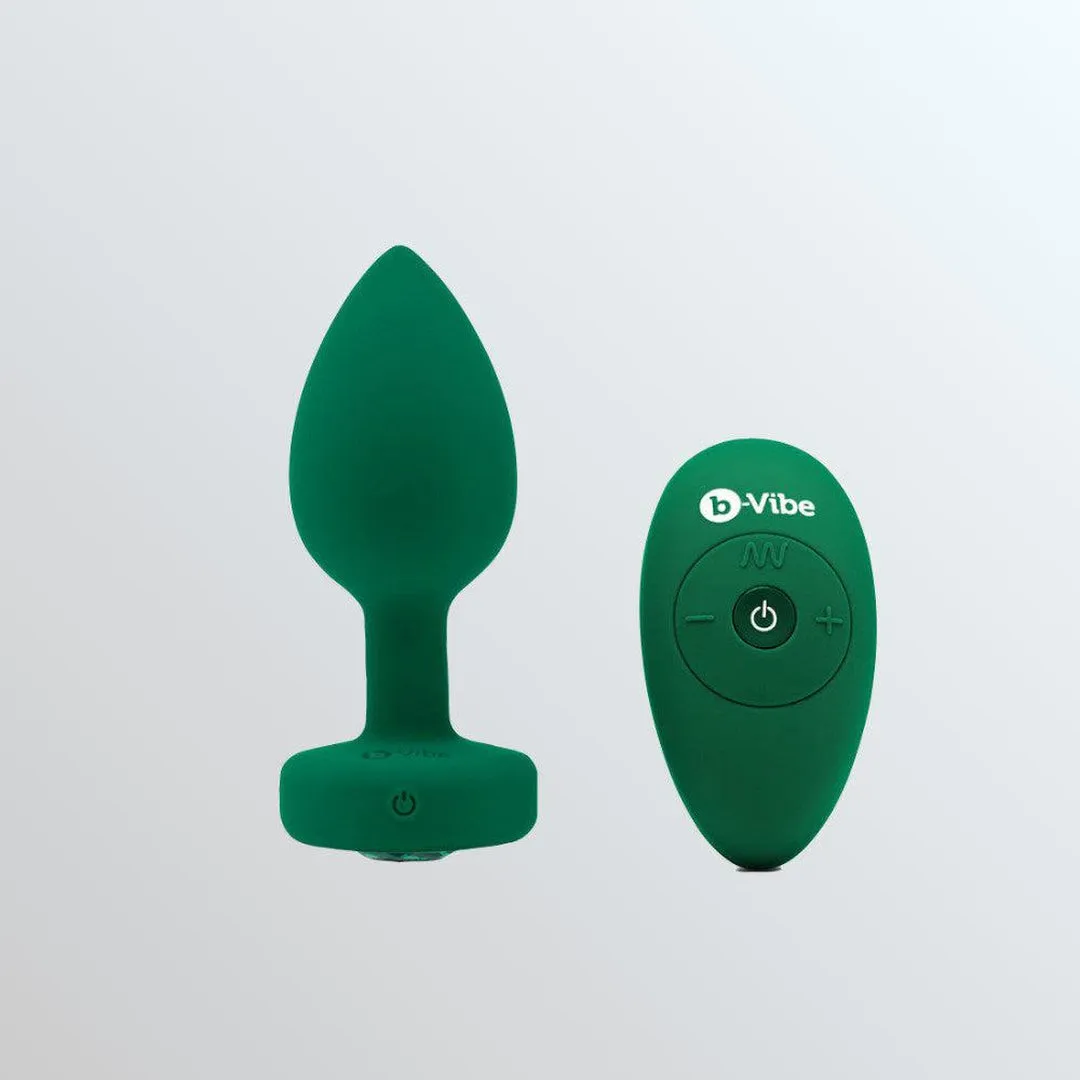 B-Vibe Vibrating Jewel Plug Medium/Large - Emerald