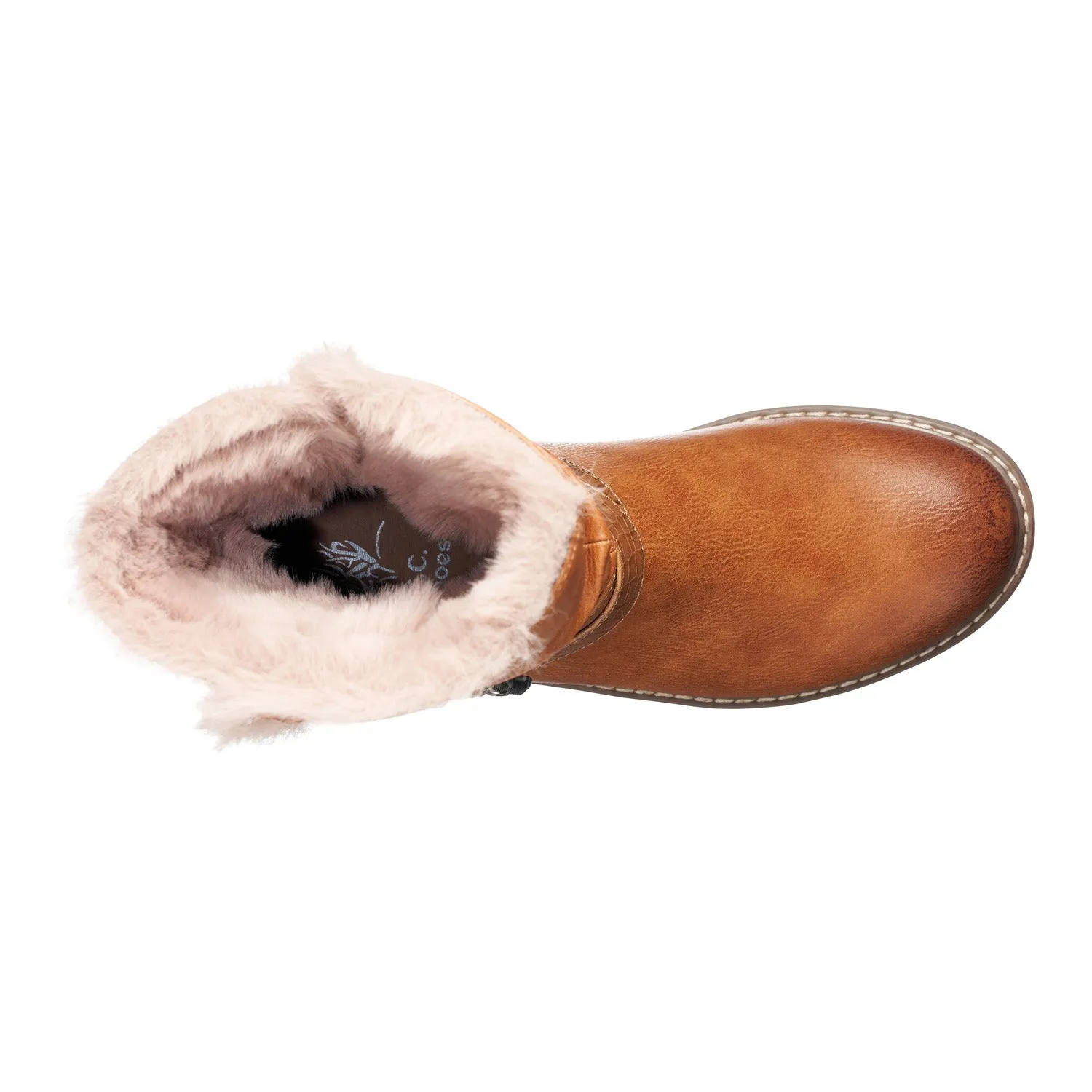 Bailey Cognac Fur Boots