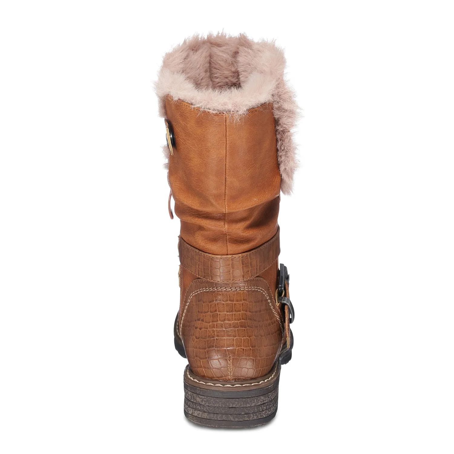 Bailey Cognac Fur Boots