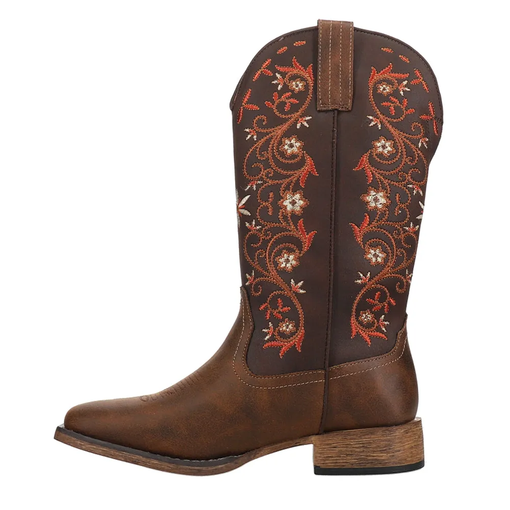 Bailey Vines Square Toe Embroidered Cowboy Boots