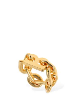 Balenciaga   B Chain brass ring 