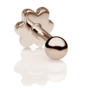 Ball Earring by Maria Tash in 14K Rose Gold. Flat Stud.