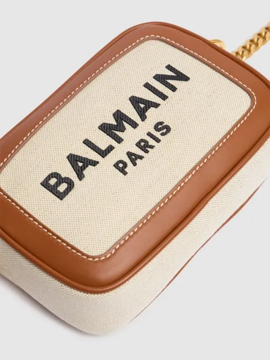 Balmain   B-army logo canvas camera bag 