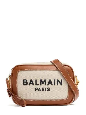 Balmain   B-army logo canvas camera bag 