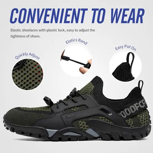 BELILENT Mens Womens Water Shoes Quick Dry Swim Shoes Hike Aqua Beach Shoes for River Kayaking Fish Grey Black 46 EU