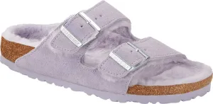 Birkenstock Womens Arizona Shearling Suede Leather Sandal