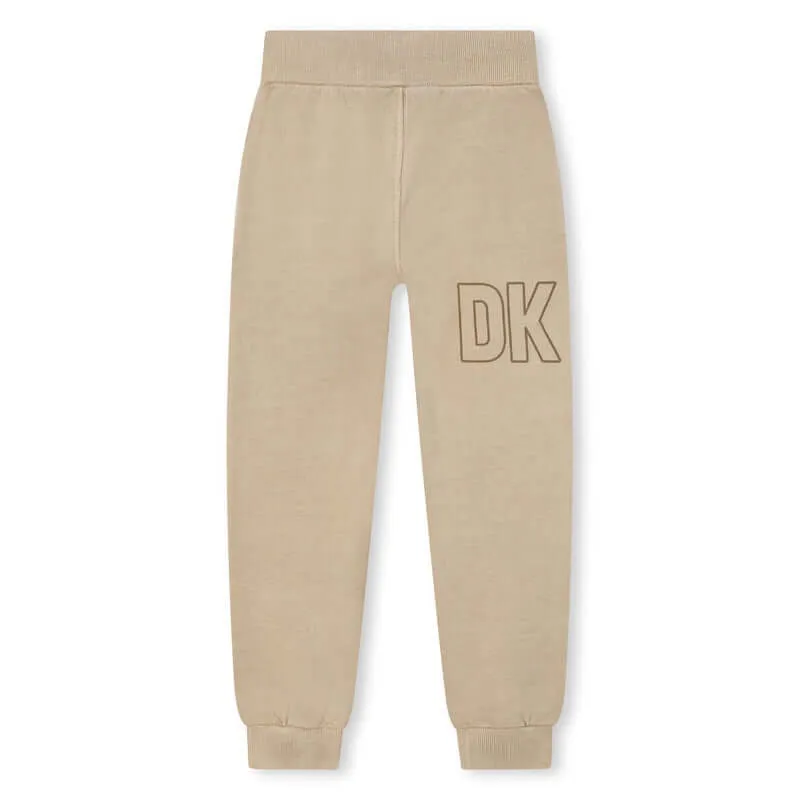 Boys Beige Jogging Bottoms