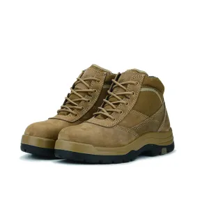 Brown 6 Inch Steel Toe Leather Work Boots AK250