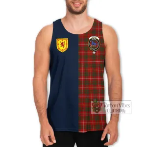 Bruce Tartan Men's Tank Top Alba with Scottish Lion Royal Arm Half Style