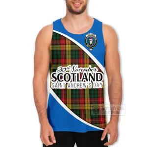 Buchanan Family Crest Tartan Men's Tank Top Celebrate Saint Andrew's Day in Style