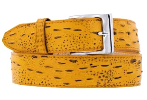 Buttercup Western Belt Iguana Print Leather - Silver Buckle