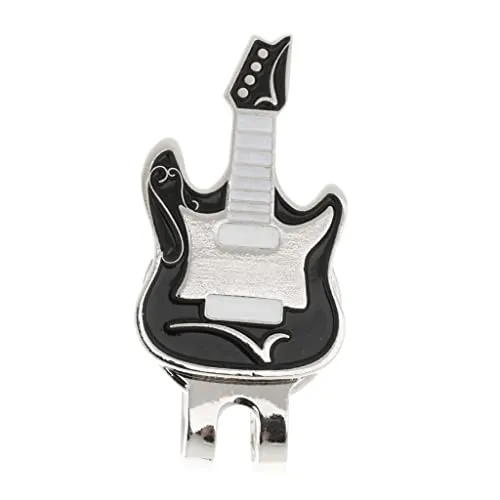 CALANDIS® Electric Guitar Magnet Hat Clip Golf Ball Markers Clip On Golf Cap Visor