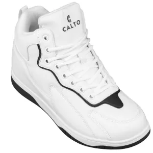 CALTO - S3269 - 3.2 Inches Taller (White/Black) - Sneakers