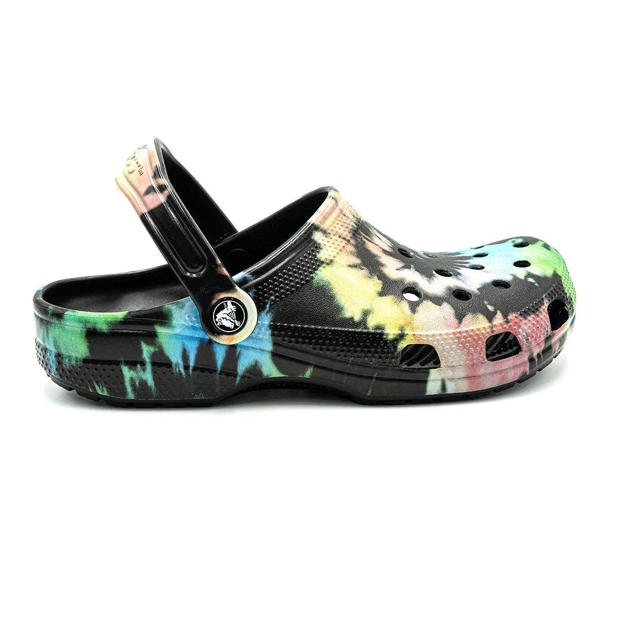 Crocs Classic Tie Dye Graphic Clogs Rubber Multicolour Colour For Women