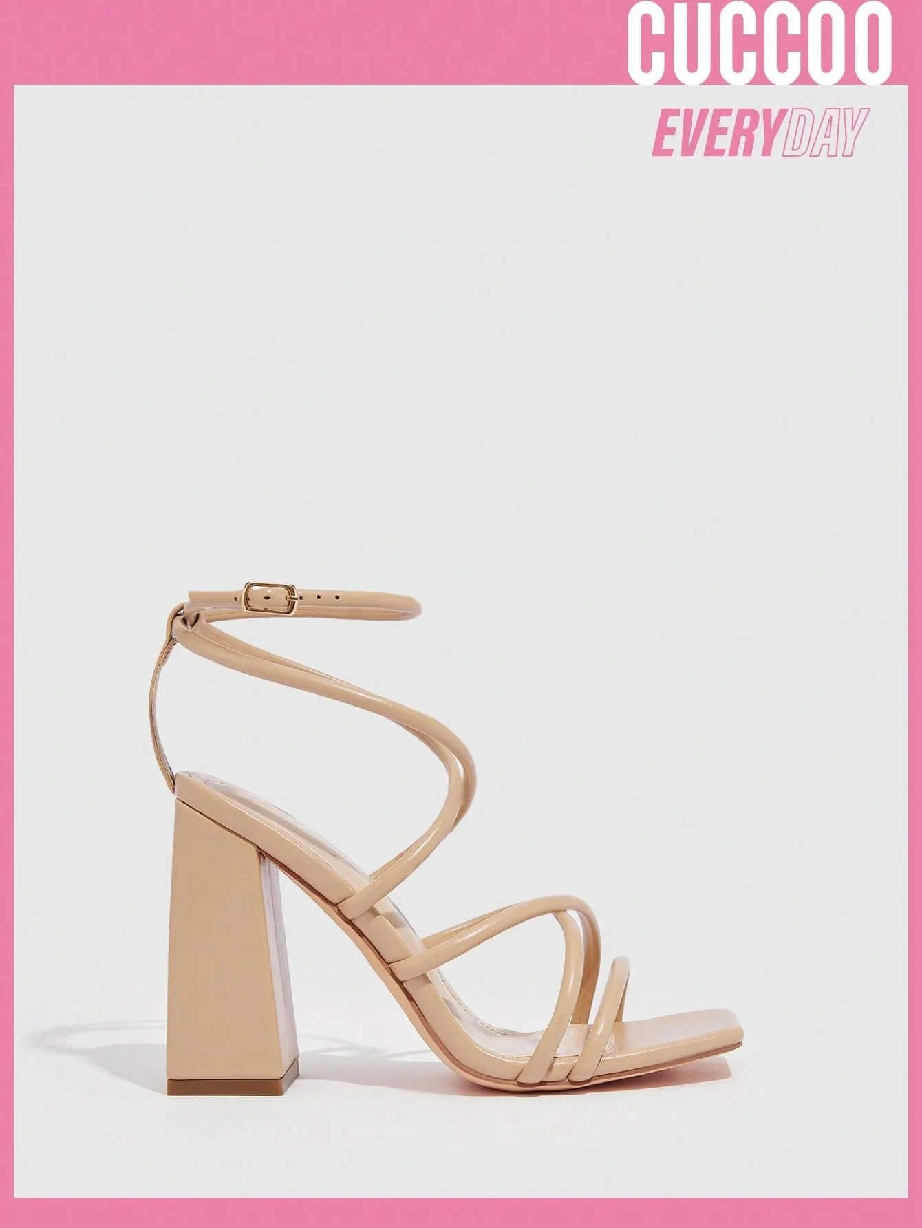 Cuccoo Party Collection Women Shoes Metallic Thin Strap Chunky Heeled Sandals, Glamorous Gold Strappy Sandals Valentines Day