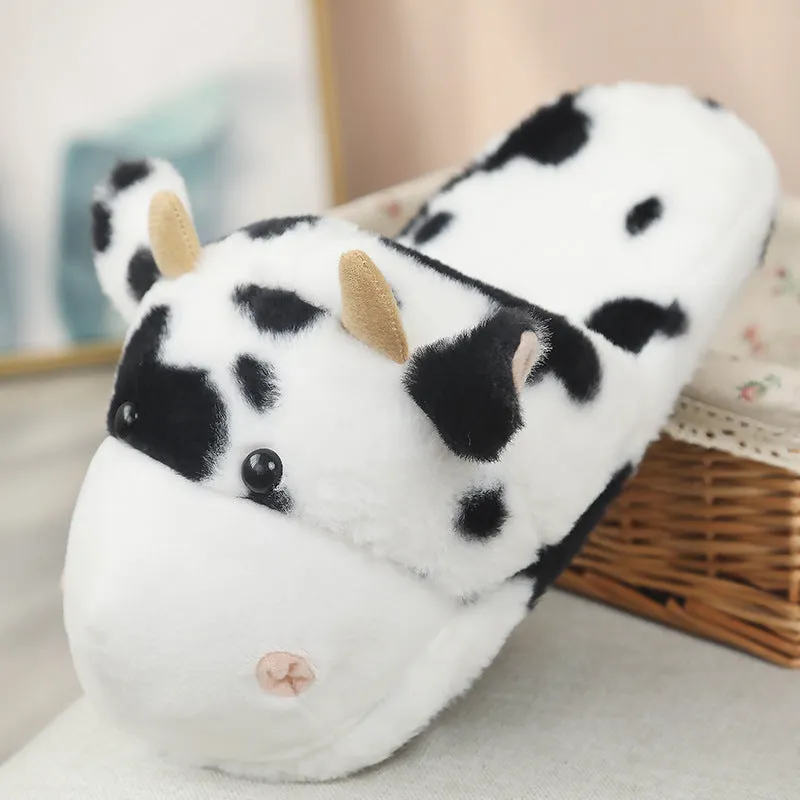 Cute Cow Slippers Plush Toys