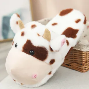 Cute Cow Slippers Plush Toys