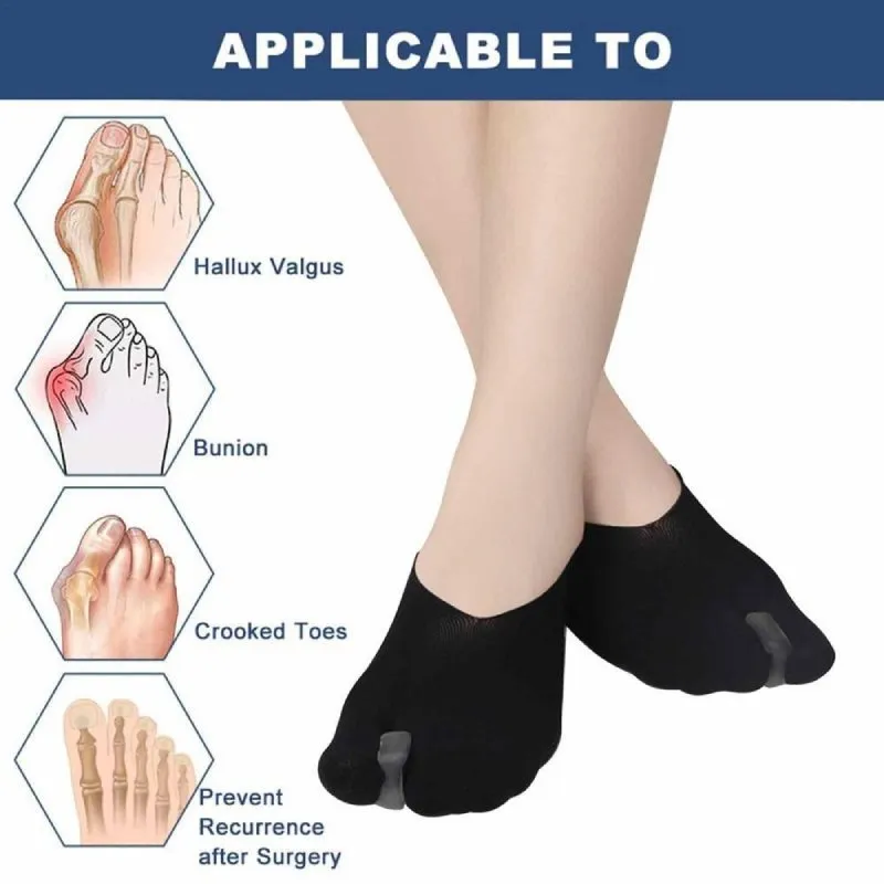 Cuzcare Bunion Socks Women Toe Correction Anti-slip Washable Casual Socks