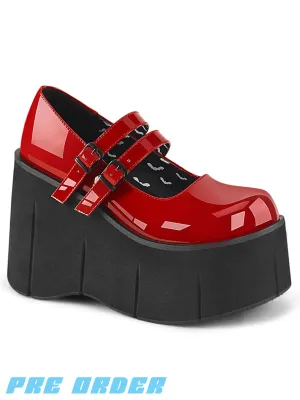 DEMONIA KERA-08 PLATFORM MARYJANES - RED PATENT ✰ PRE ORDER ✰