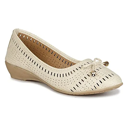 Denill Women's Bellies (Ballet Flats) Cream UK-9 Beige