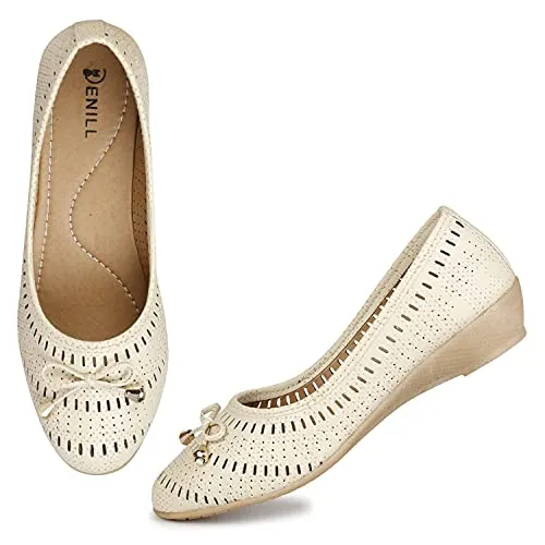 Denill Women's Bellies (Ballet Flats) Cream UK-9 Beige