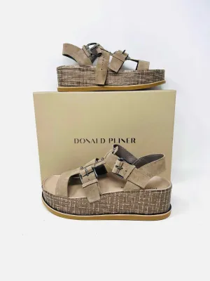 Donald Pliner Size 8.5 Beige Platform Suede W/ BOX!!! Shoes Sandals